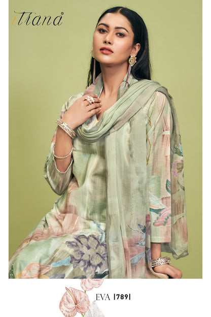 Summer Floral Itrana Pure Cotton Plazzo Style Suits Exporter Ahmedabad