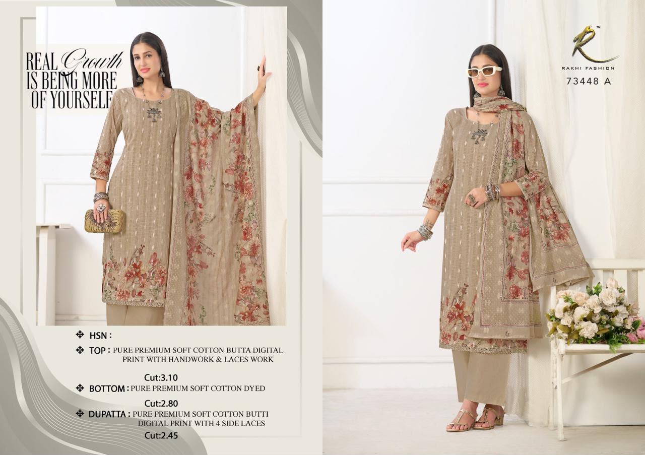 Summer Freesia 73448 Rakhi Fashion Cotton Pant Style Suits Wholesaler
