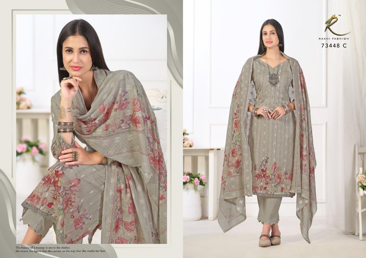 Summer Freesia 73448 Rakhi Fashion Cotton Pant Style Suits Wholesaler