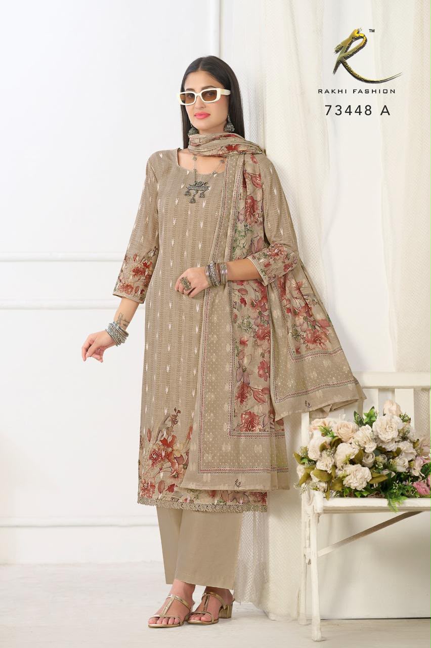 Summer Freesia 73448 Rakhi Fashion Cotton Pant Style Suits Wholesaler