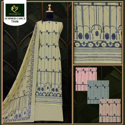 Summer Garce 73436 Rakhi Fashion Mul Chanderi Pant Style Suits Supplier India
