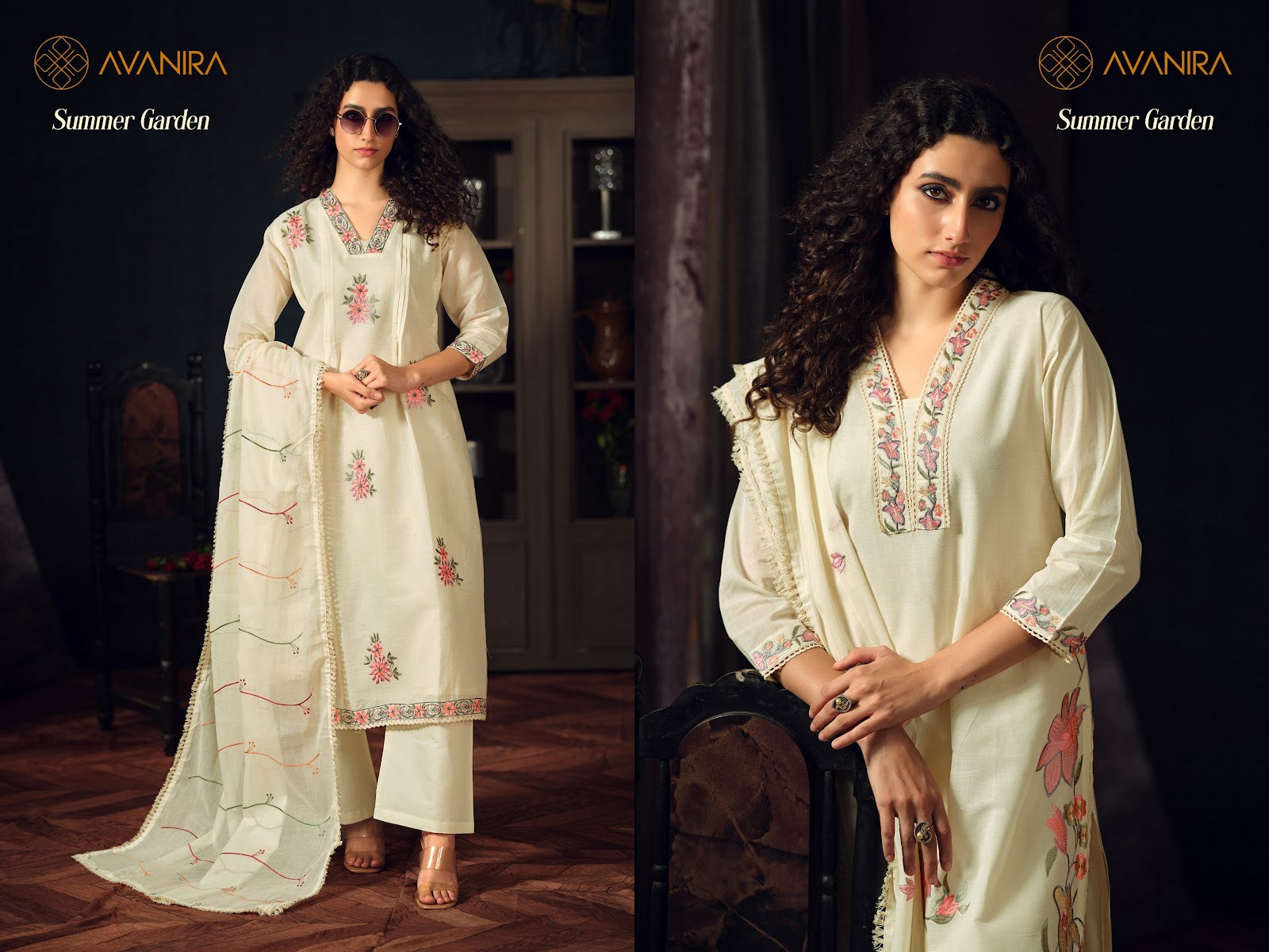 Summer Garden Avanira Readymade Cotton Pant Suits Wholesale Price
