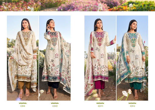 Summer Garden Rupali Viscose Muslin Pant Style Suits Manufacturer