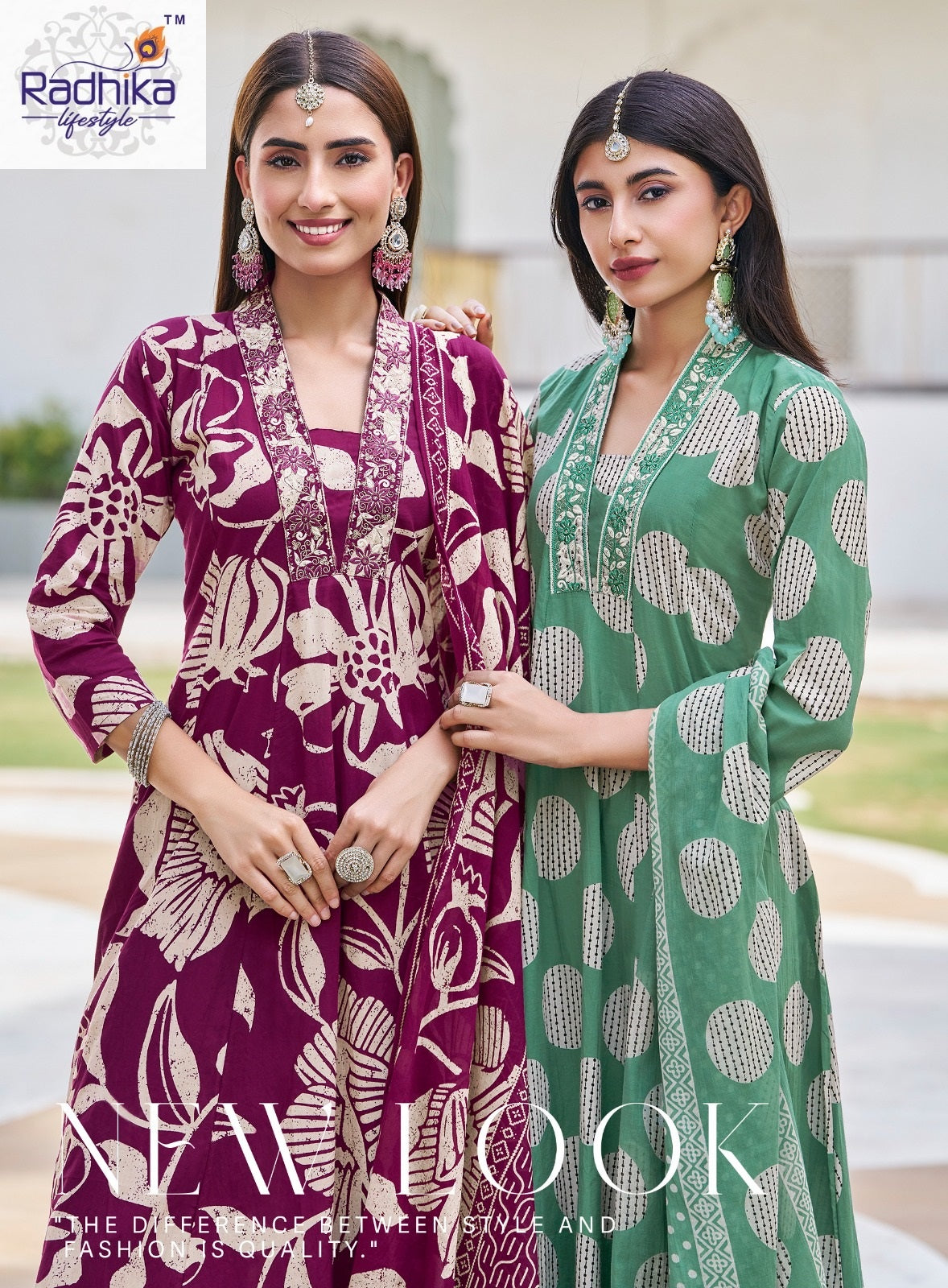 Summer Garden Vol 1 Radhika Lifestyle Cotton Readymade Plazzo Style Suits Wholesale Rate