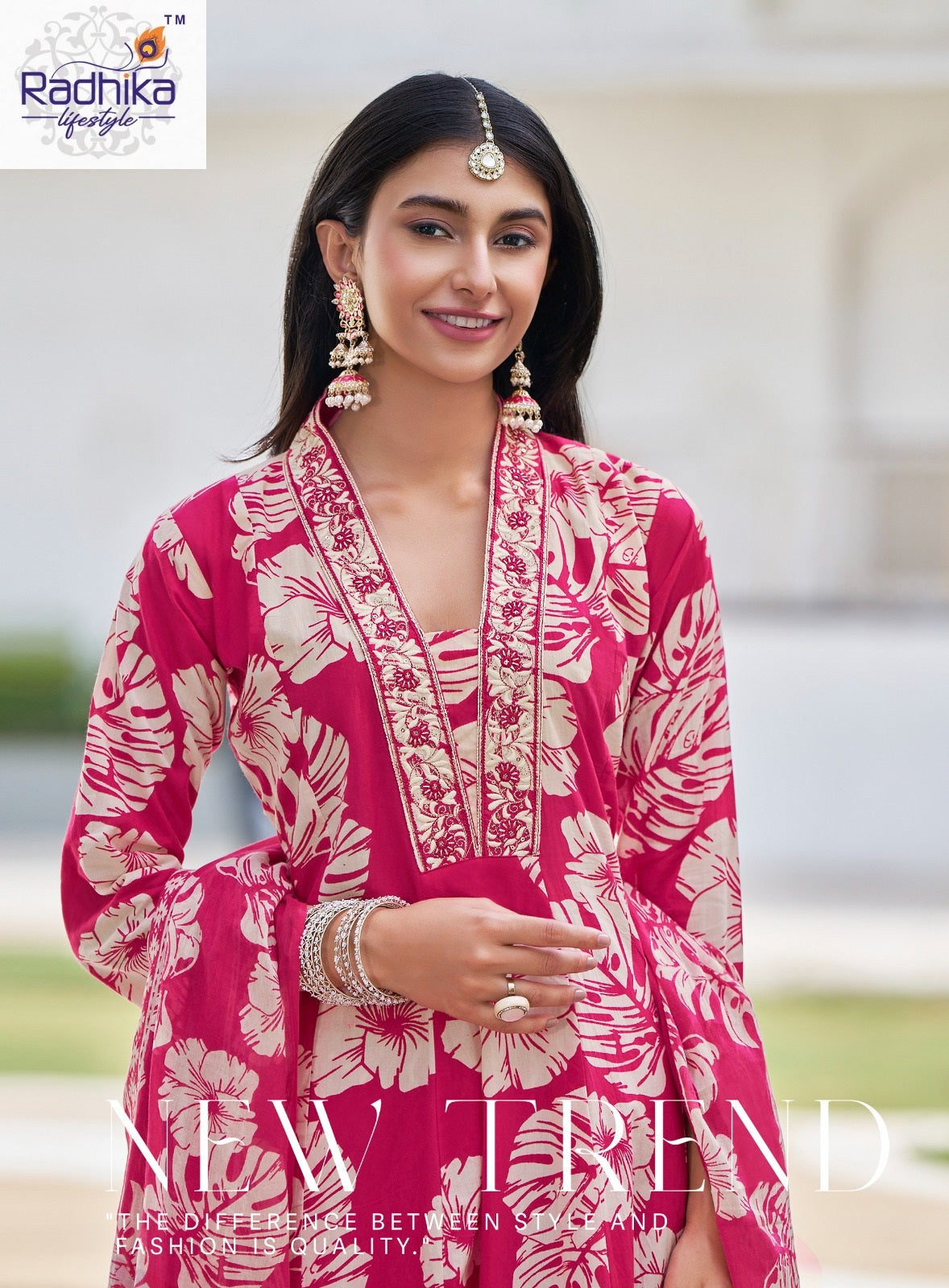 Summer Garden Vol 1 Radhika Lifestyle Cotton Readymade Plazzo Style Suits Wholesale Rate