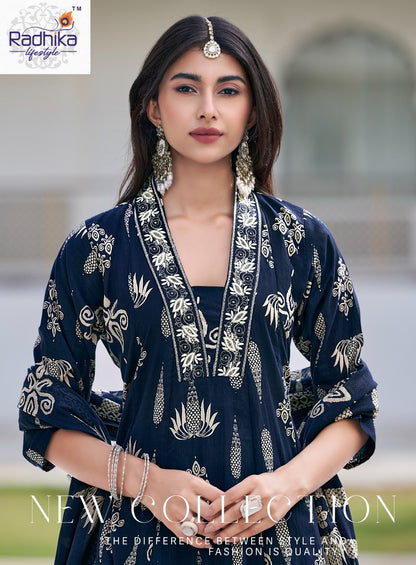 Summer Garden Vol 1 Radhika Lifestyle Cotton Readymade Plazzo Style Suits Wholesale Rate