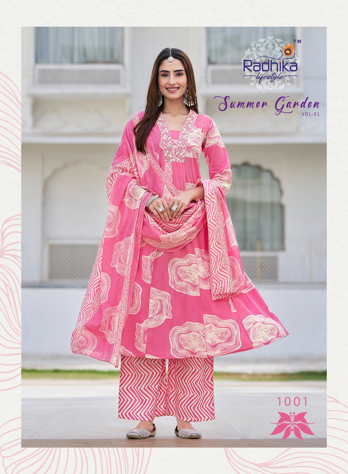 Summer Garden Vol 1 Radhika Lifestyle Cotton Readymade Plazzo Style Suits Wholesale Rate