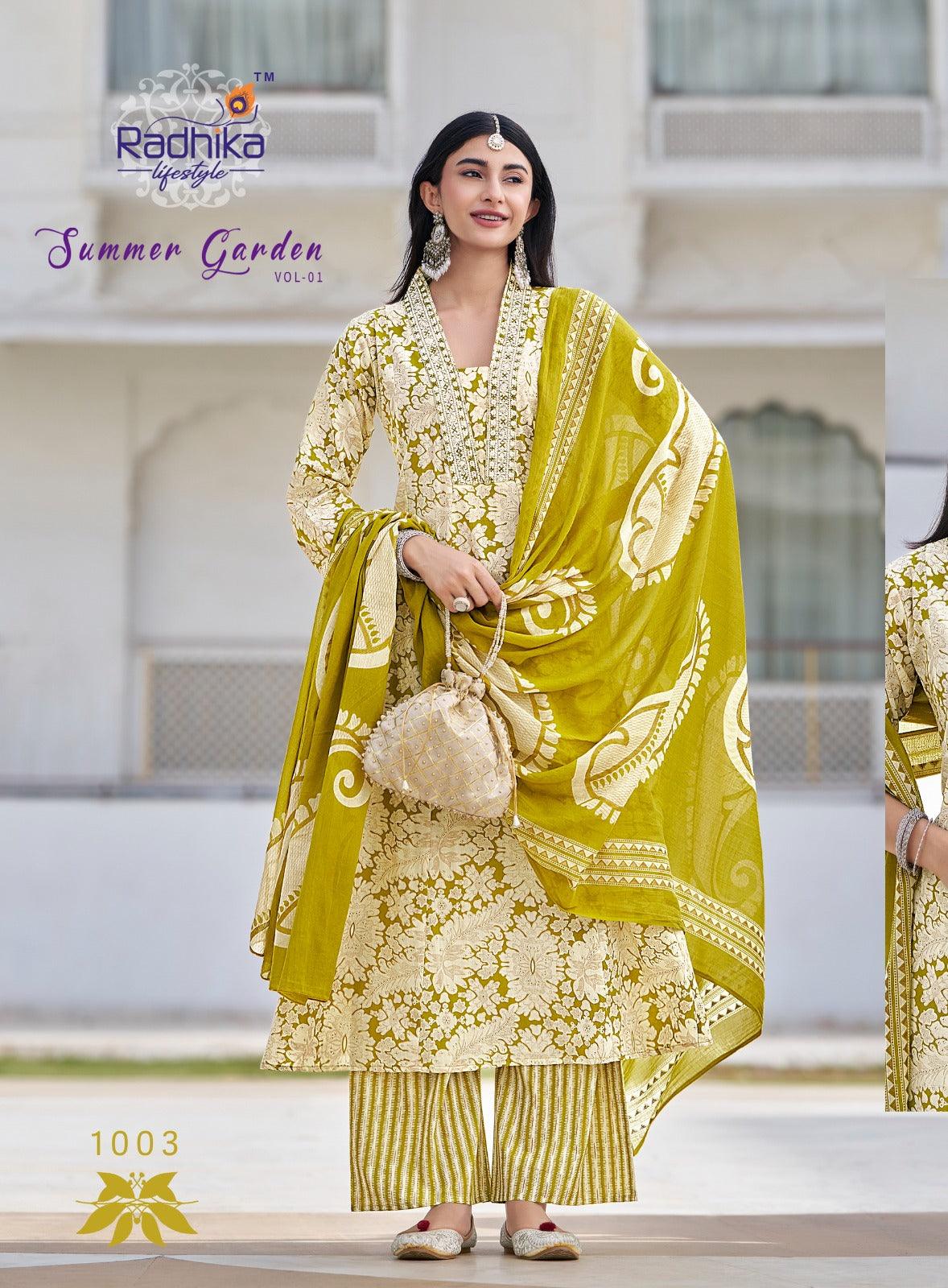 Summer Garden Vol 1 Radhika Lifestyle Cotton Readymade Plazzo Style Suits Wholesale Rate