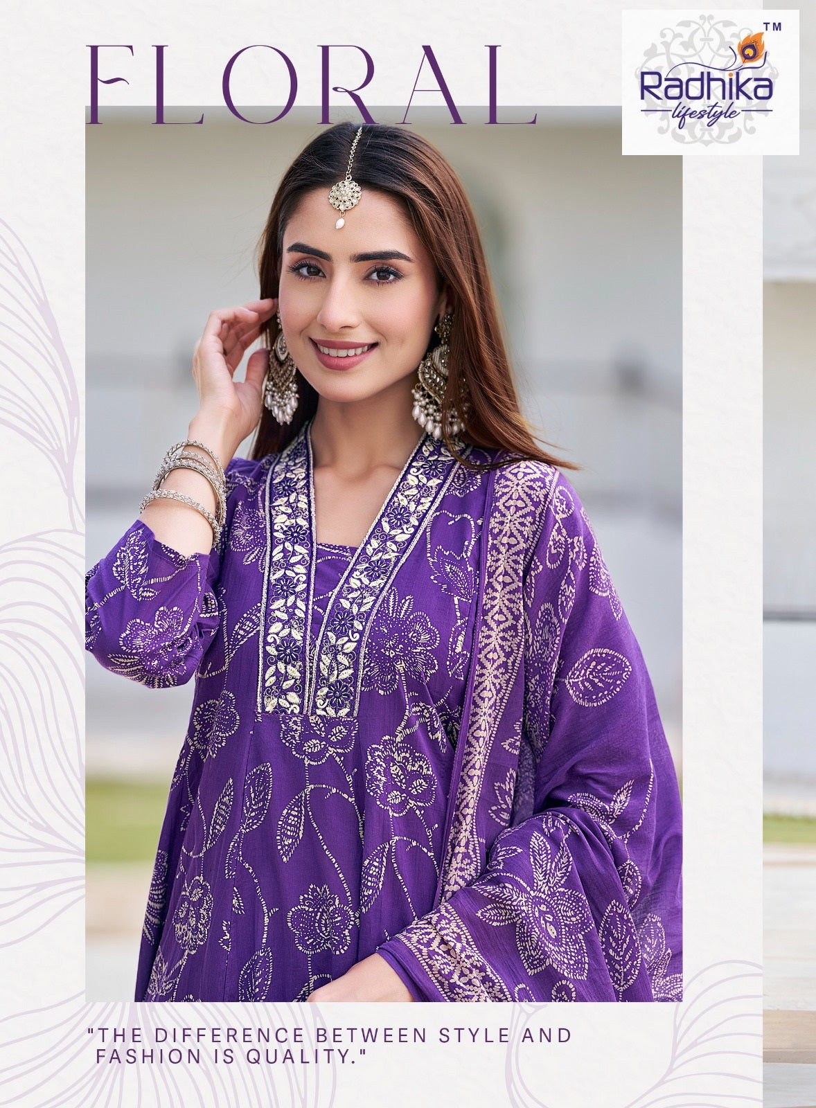 Summer Garden Vol 1 Radhika Lifestyle Cotton Readymade Plazzo Style Suits Wholesale Rate