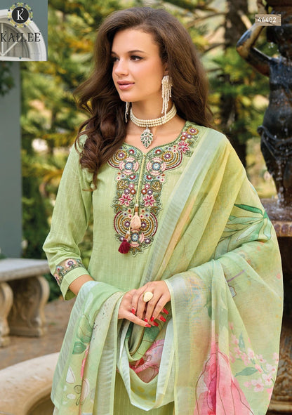 Summer Garden Vol 2 Kailee Fashion Pure Cotton Readymade Pant Style Suits Manufacturer Ahmedabad