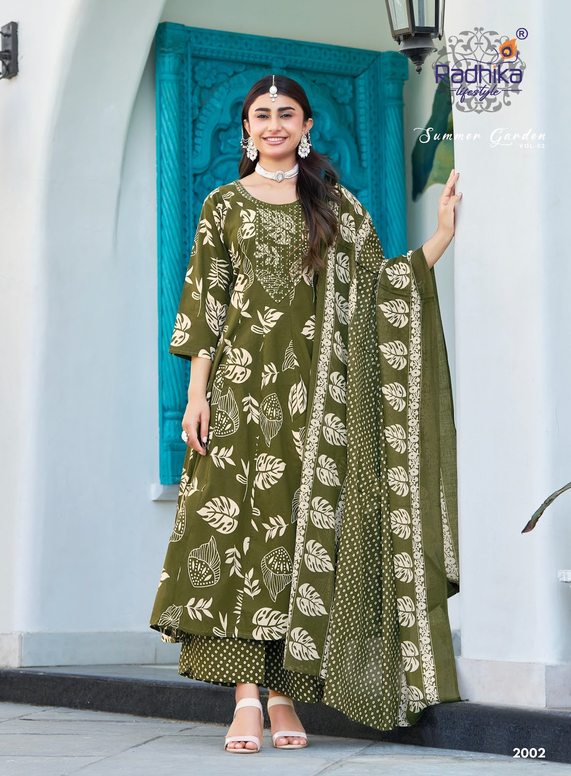 Summer Garden Vol 2 Radhika Lifestyle Pure Cotton Readymade Plazzo Style Suits Manufacturer India