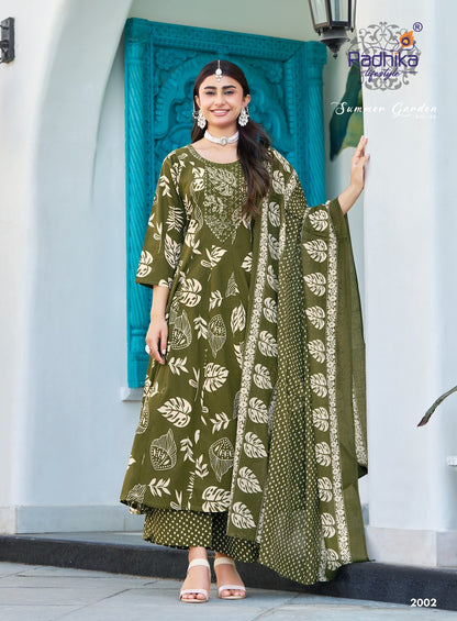 Summer Garden Vol 2 Radhika Lifestyle Pure Cotton Readymade Plazzo Style Suits Manufacturer India
