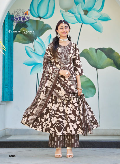 Summer Garden Vol 2 Radhika Lifestyle Pure Cotton Readymade Plazzo Style Suits Manufacturer India