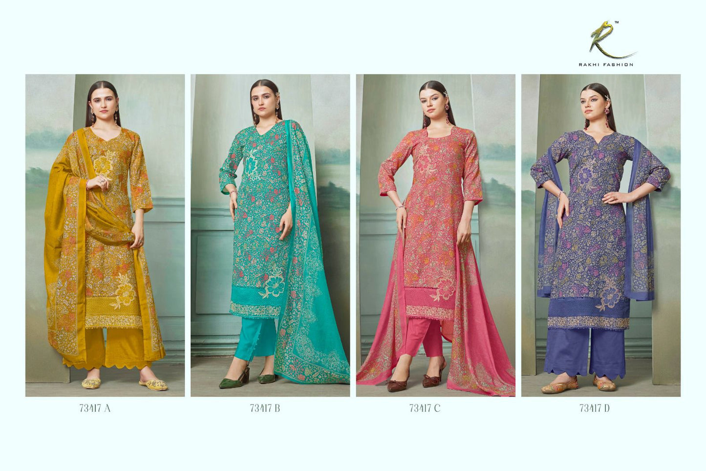 Summer Glanza Rakhi Fashion Linen Pant Style Suits Manufacturer