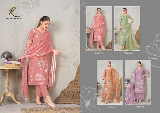 Summer Haute Rakhi Fashion Pure Organdy Pant Style Suits Manufacturer