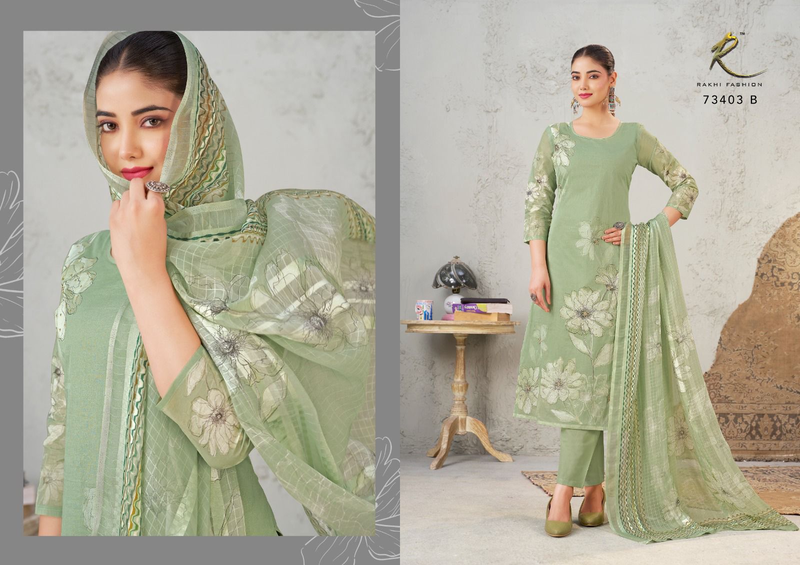 Summer Haute Rakhi Fashion Pure Organdy Pant Style Suits Manufacturer