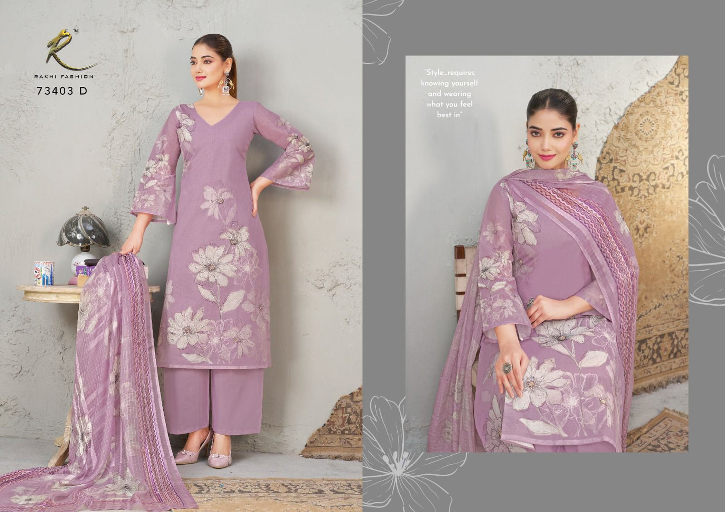 Summer Haute Rakhi Fashion Pure Organdy Pant Style Suits Manufacturer