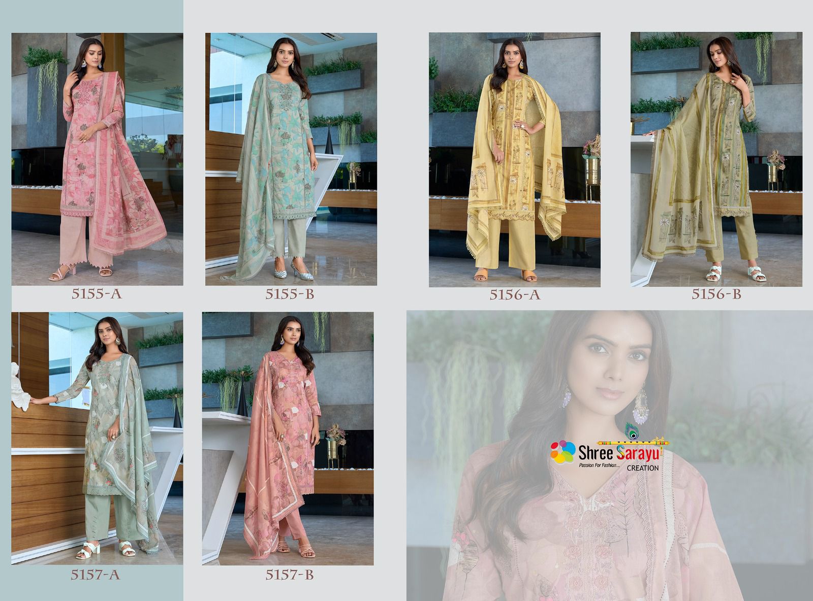 Summer Heritage Shree Sarayu Creation Lawn Cotton Pant Style Suits