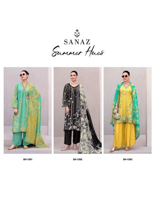 Summer Hues Sanaz Viscose Mul Pakistani Salwar Suits Exporter Gujarat