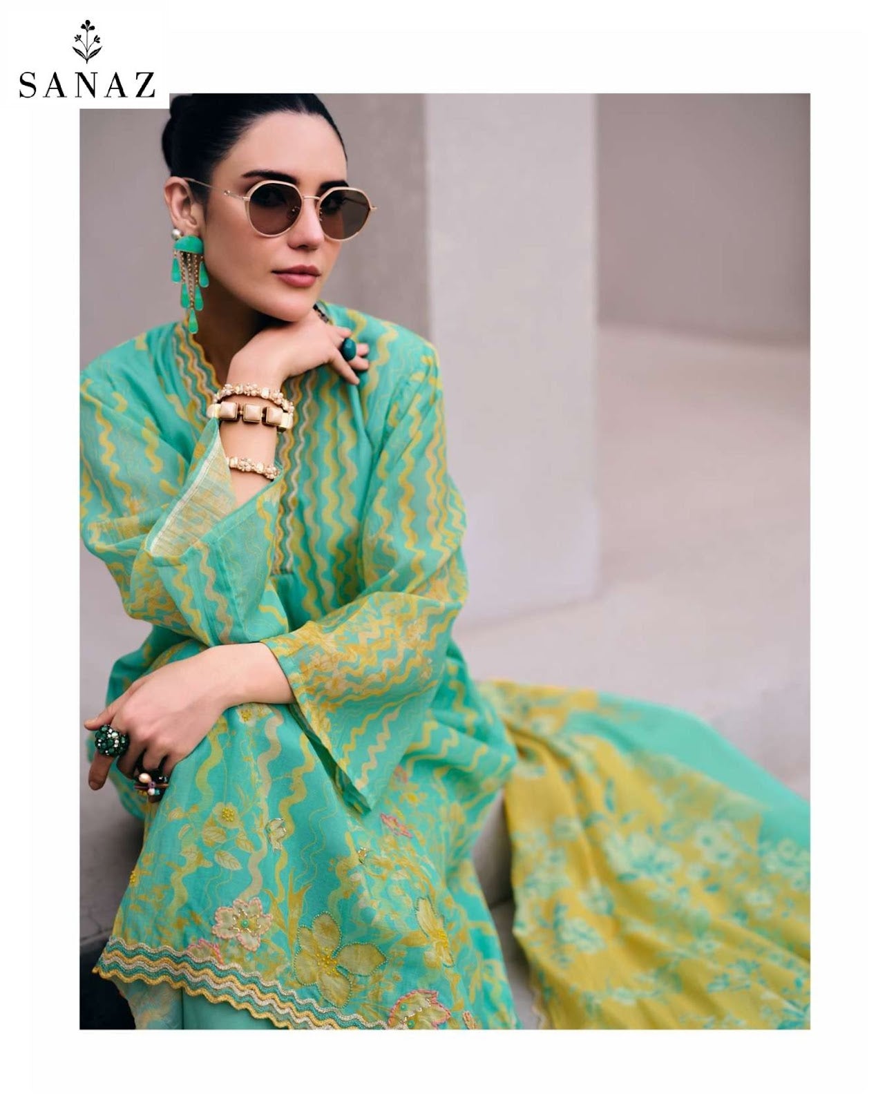 Summer Hues Sanaz Viscose Mul Pakistani Salwar Suits Exporter Gujarat
