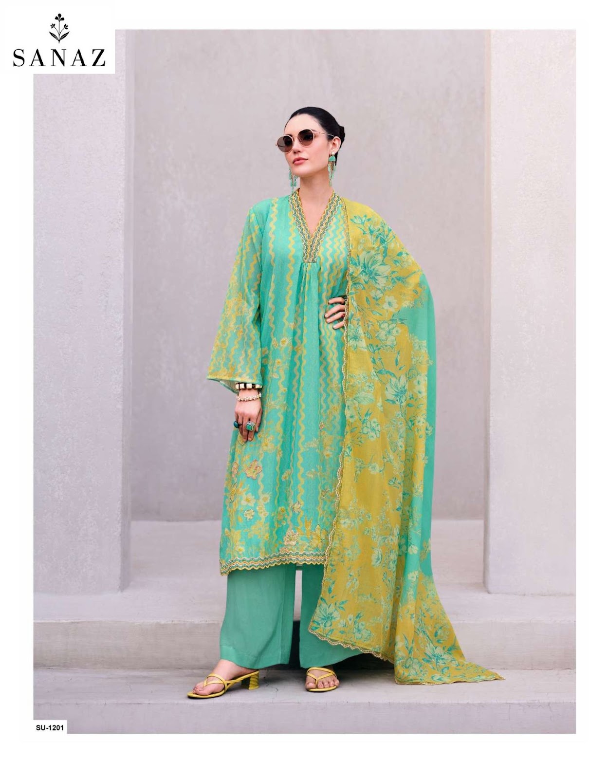 Summer Hues Sanaz Viscose Mul Pakistani Salwar Suits Exporter Gujarat