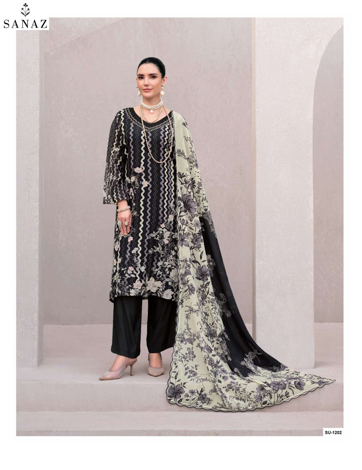 Summer Hues Sanaz Viscose Mul Pakistani Salwar Suits Exporter Gujarat