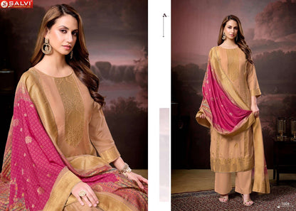 Summer Jacquard Salvi Fashion Muslin Pant Style Suits Wholesale