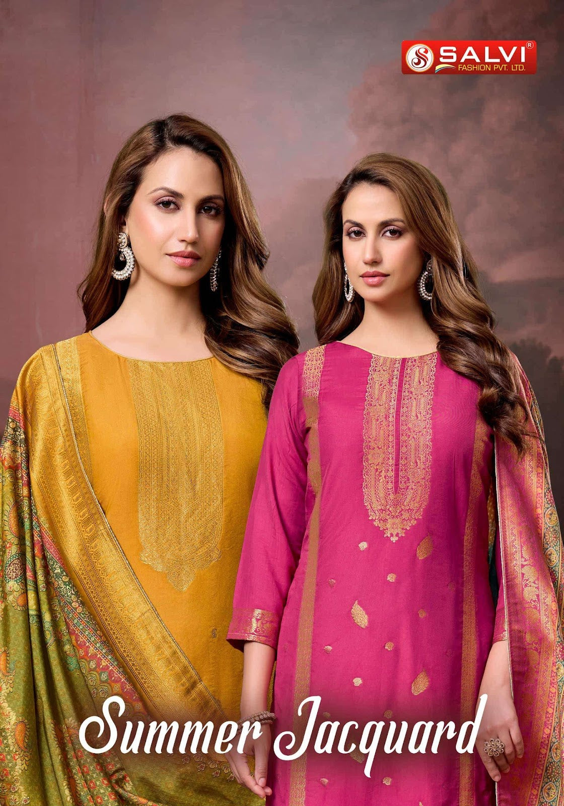 Summer Jacquard Salvi Fashion Muslin Pant Style Suits Wholesale