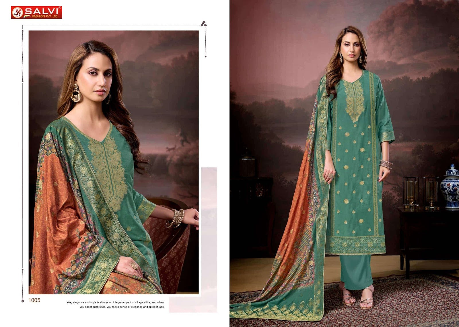 Summer Jacquard Salvi Fashion Muslin Pant Style Suits Wholesale
