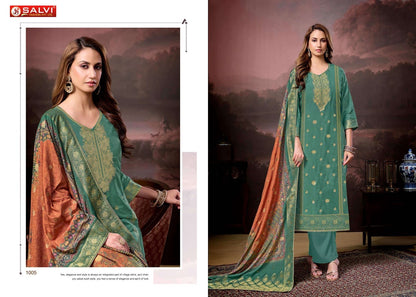 Summer Jacquard Salvi Fashion Muslin Pant Style Suits Wholesale