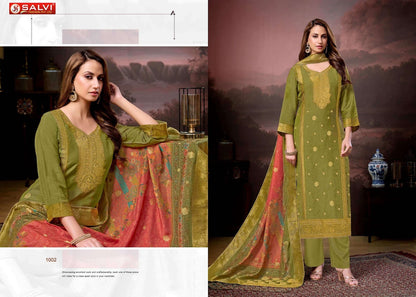 Summer Jacquard Salvi Fashion Muslin Pant Style Suits Wholesale