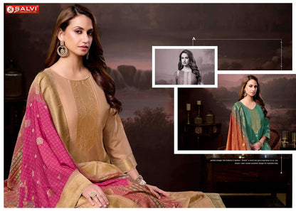 Summer Jacquard Salvi Fashion Muslin Pant Style Suits Wholesale