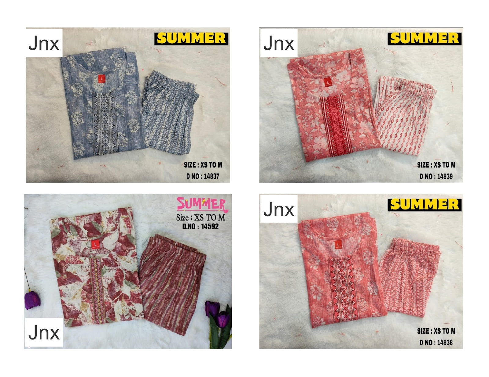 Summer Jnx Capsule Print Kurti Pant Set Supplier Ahmedabad