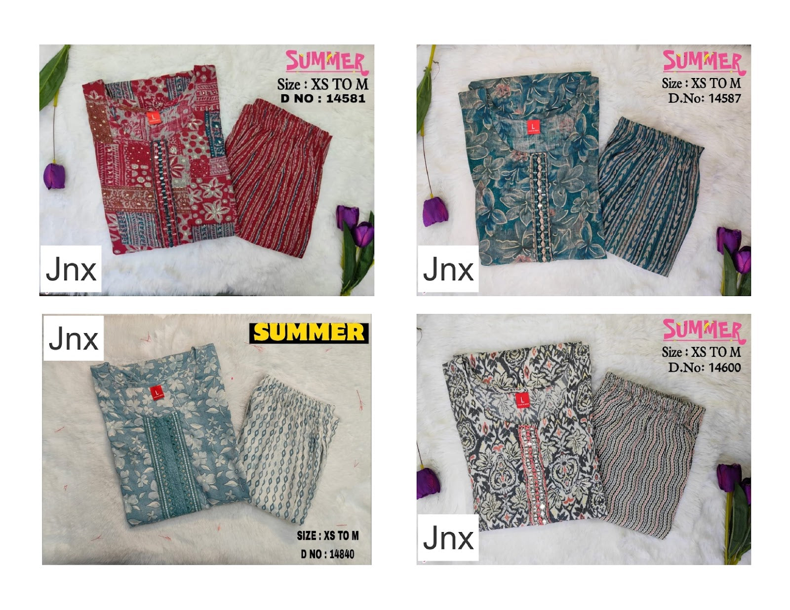 Summer Jnx Capsule Print Kurti Pant Set Supplier Ahmedabad