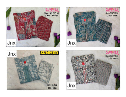 Summer Jnx Capsule Print Kurti Pant Set Supplier Ahmedabad