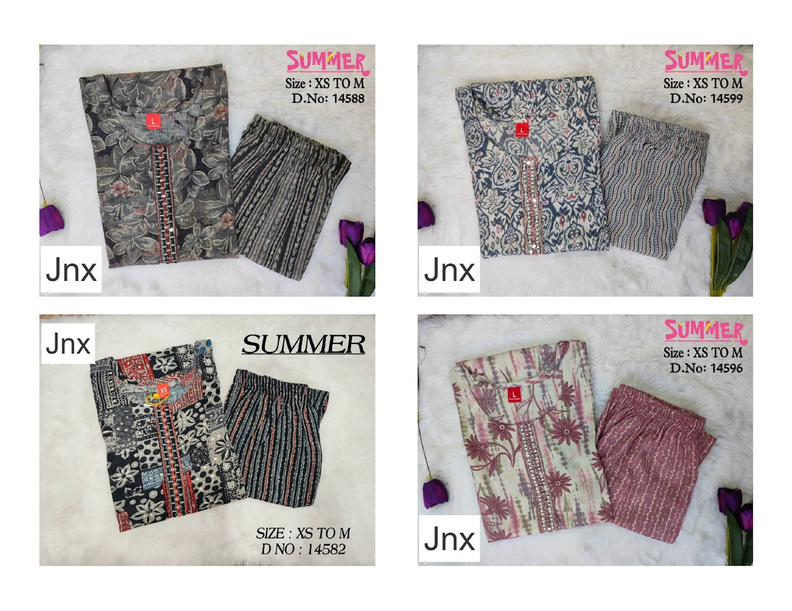 Summer Jnx Capsule Print Kurti Pant Set Supplier Ahmedabad