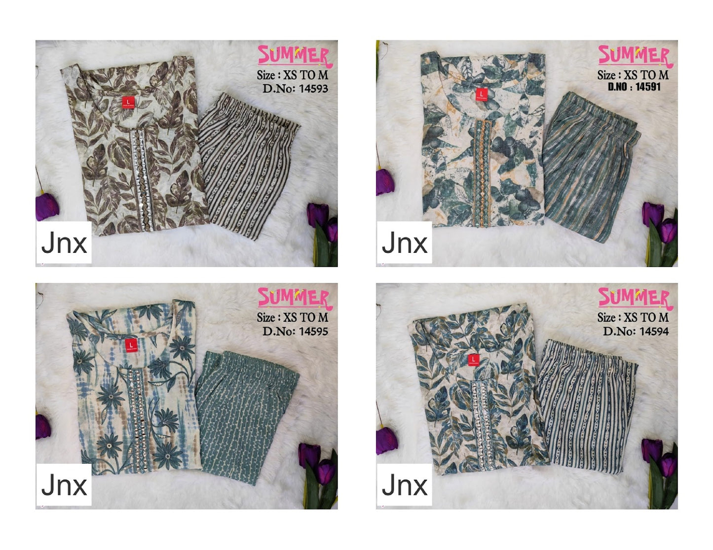 Summer Jnx Capsule Print Kurti Pant Set Supplier Ahmedabad