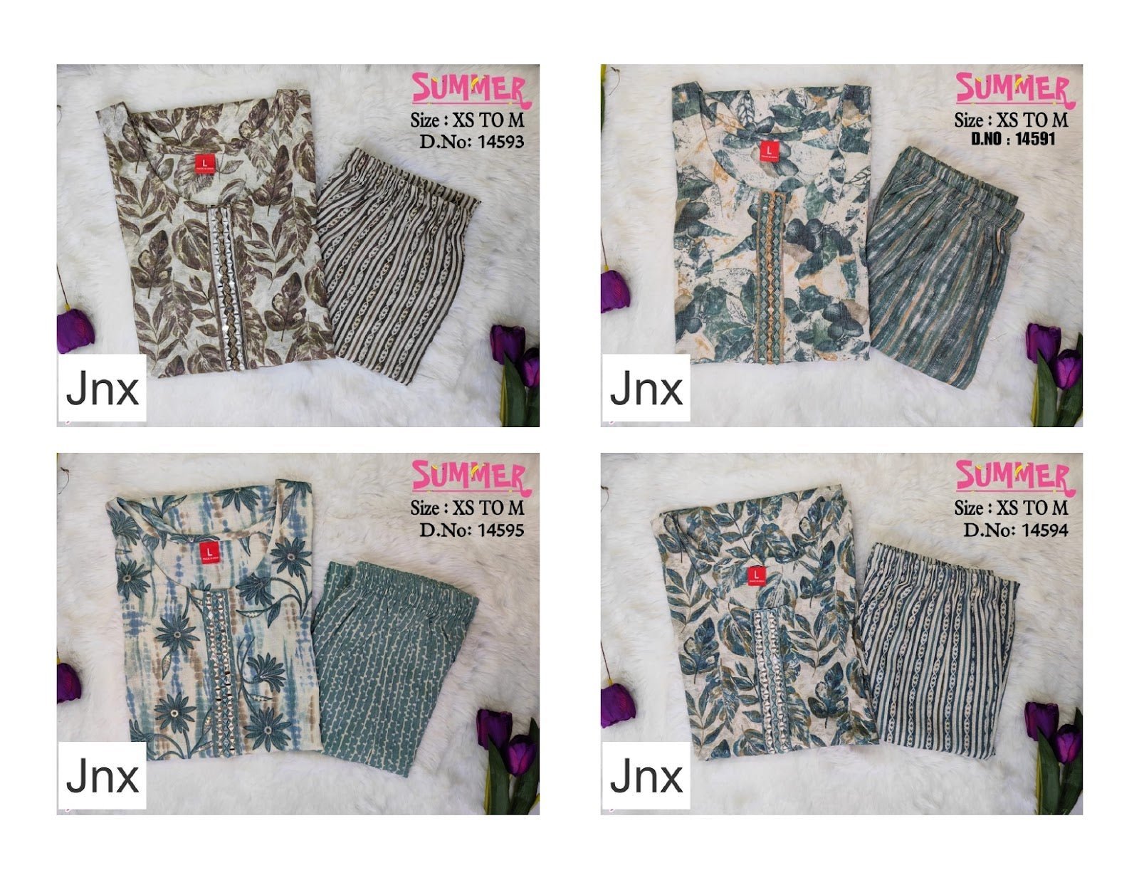 Summer Jnx Capsule Print Kurti Pant Set Supplier Ahmedabad