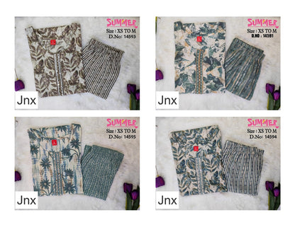 Summer Jnx Capsule Print Kurti Pant Set Supplier Ahmedabad