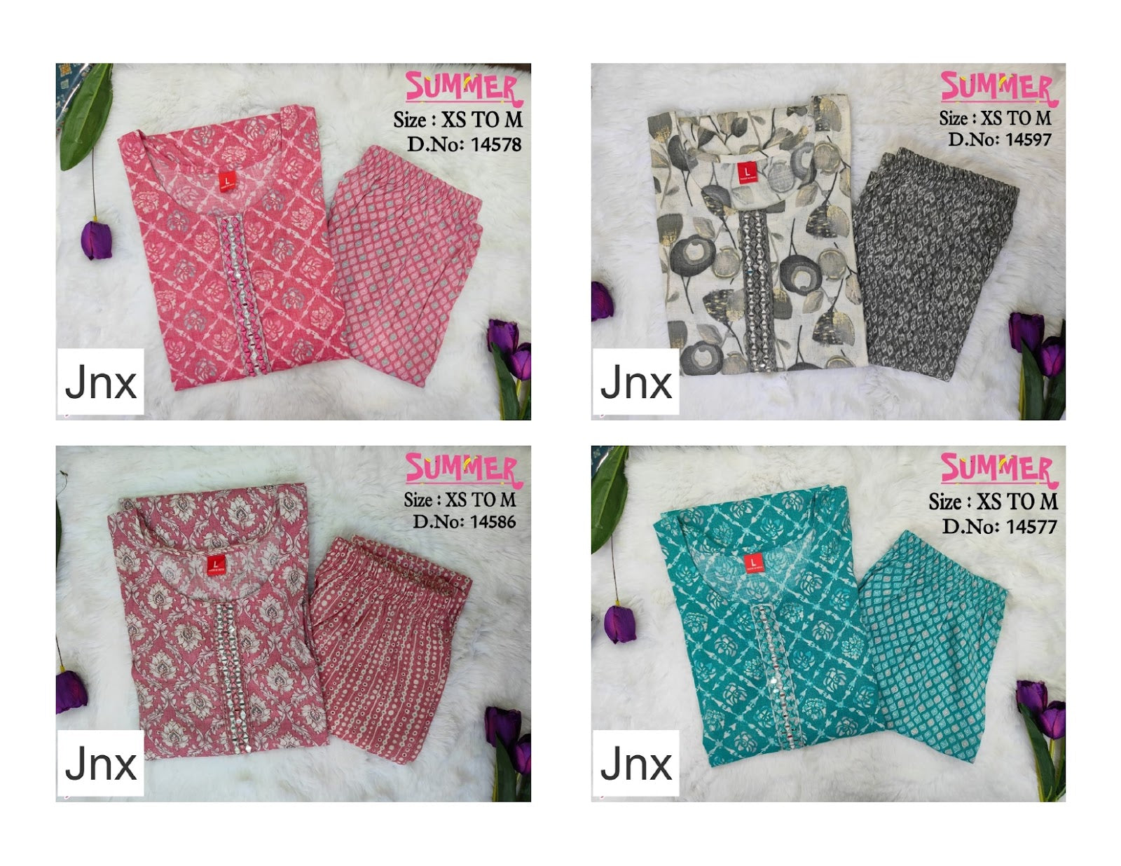 Summer Jnx Capsule Print Kurti Pant Set Supplier Ahmedabad