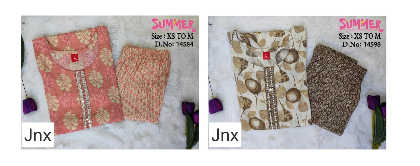 Summer Jnx Capsule Print Kurti Pant Set Supplier Ahmedabad