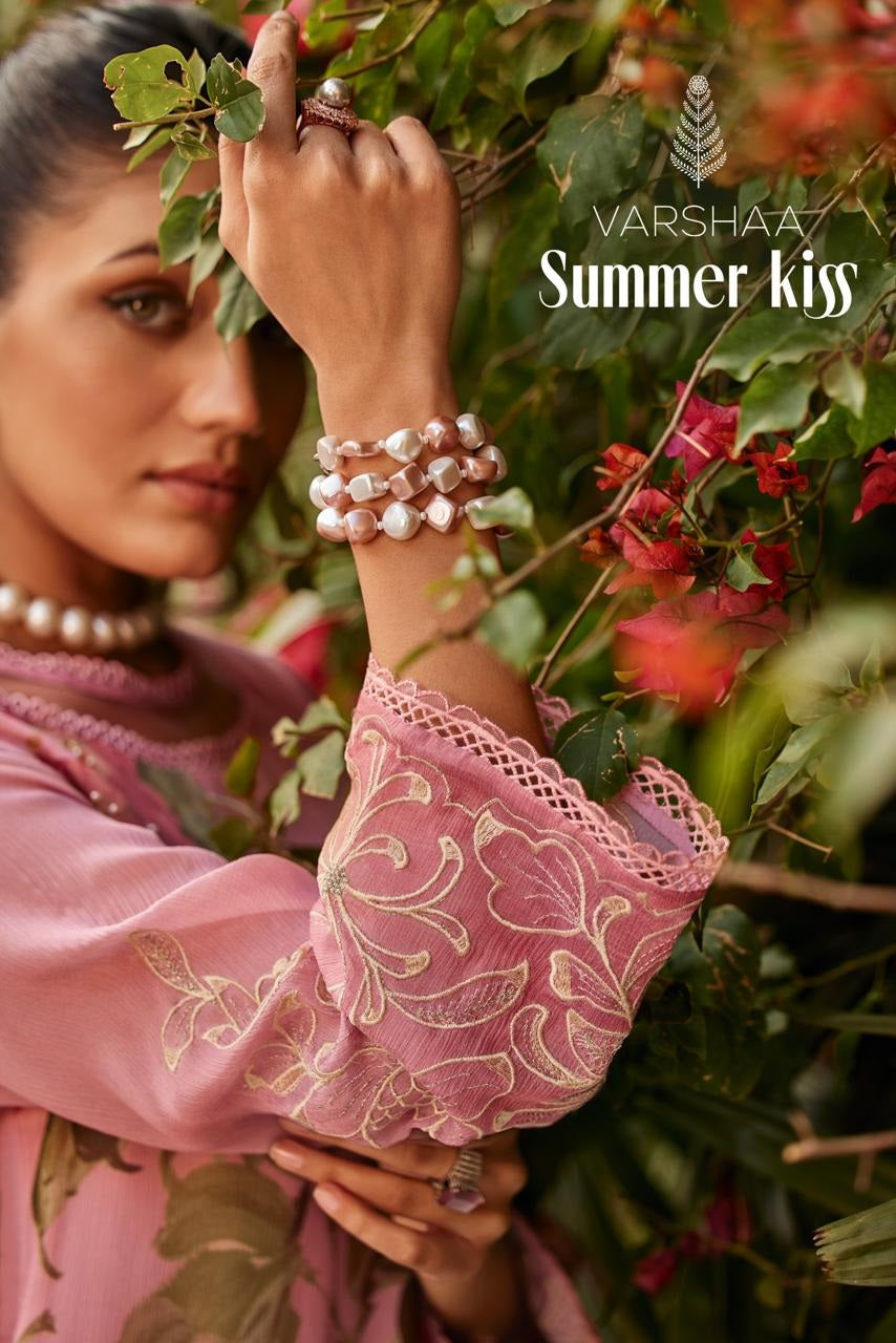 Summer Kiss Varshaa Viscose Chinnon Pant Style Suits Exporter Gujarat