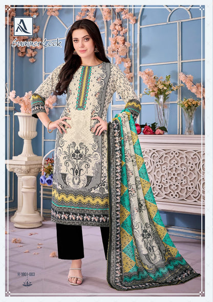 Summer Look Alok Zam Karachi Salwar Suits Manufacturer India