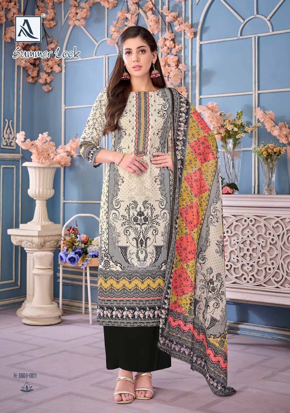 Summer Look Alok Zam Karachi Salwar Suits Manufacturer India