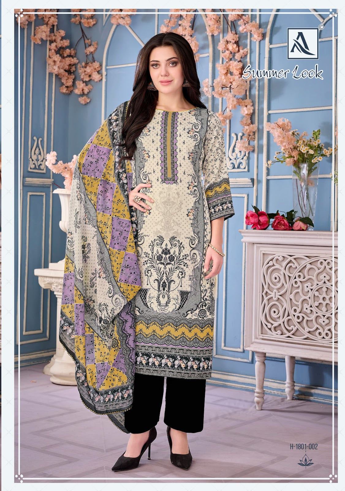 Summer Look Alok Zam Karachi Salwar Suits Manufacturer India
