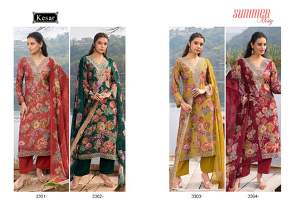 Summer Misty Kesar Viscose Muslin Pant Style Suits Manufacturer India
