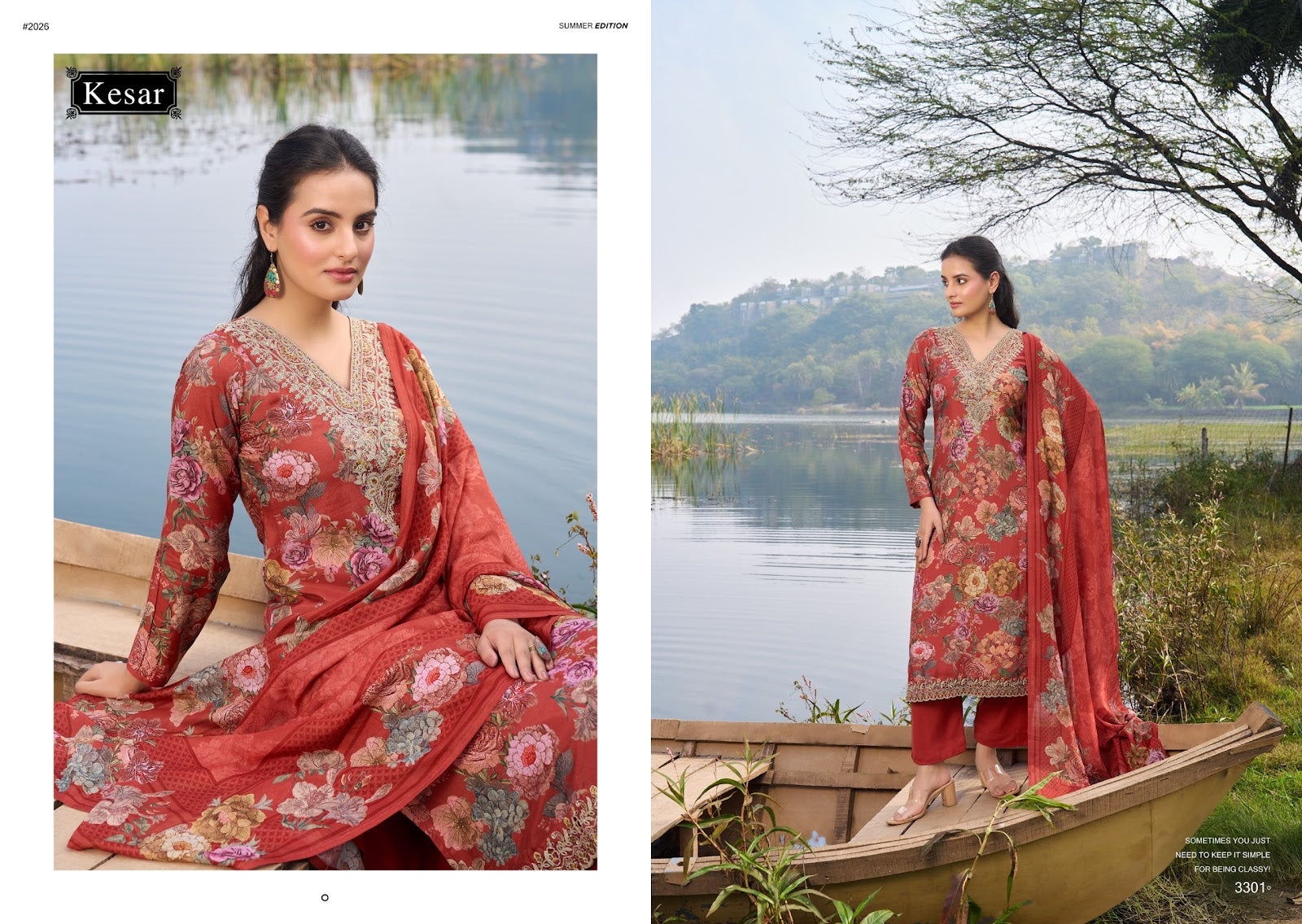 Summer Misty Kesar Viscose Muslin Pant Style Suits Manufacturer India