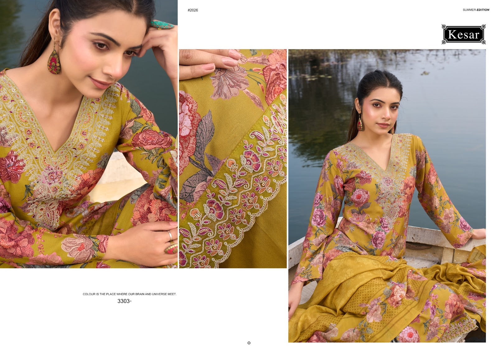 Summer Misty Kesar Viscose Muslin Pant Style Suits Manufacturer India