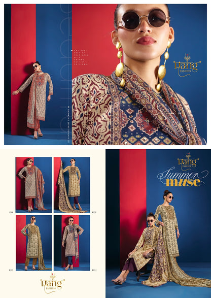 Summer Muse Rang Fashion Cotton Cambric Pant Style Suits Wholesaler India