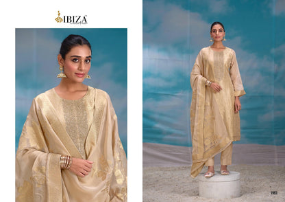 Summer Pearls Ibiza Organza Jacquard Pant Style Suits Wholesaler Gujarat